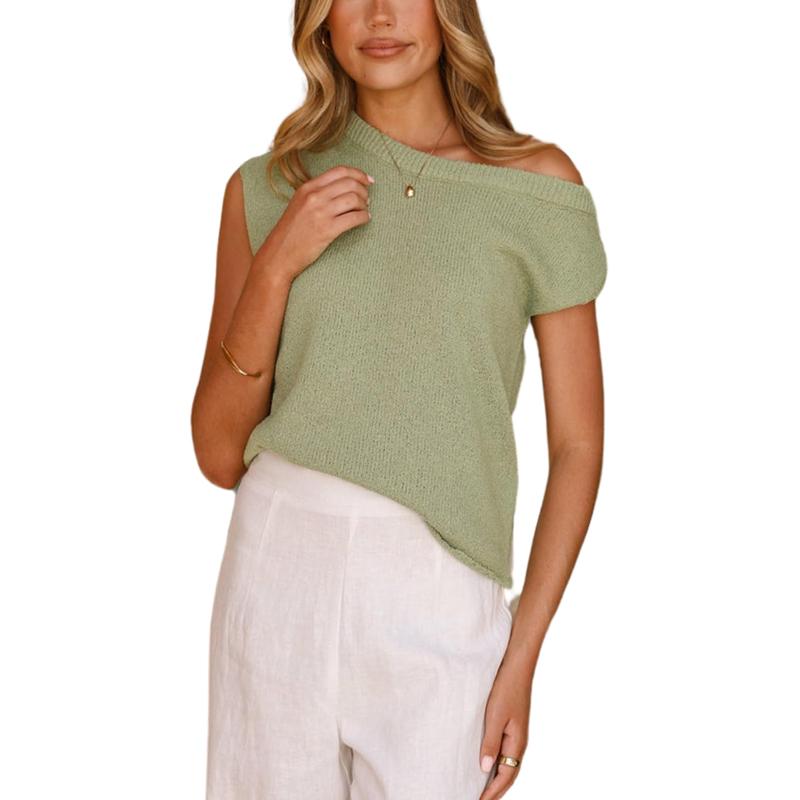 Off-Shoulder Knit Sweater Top