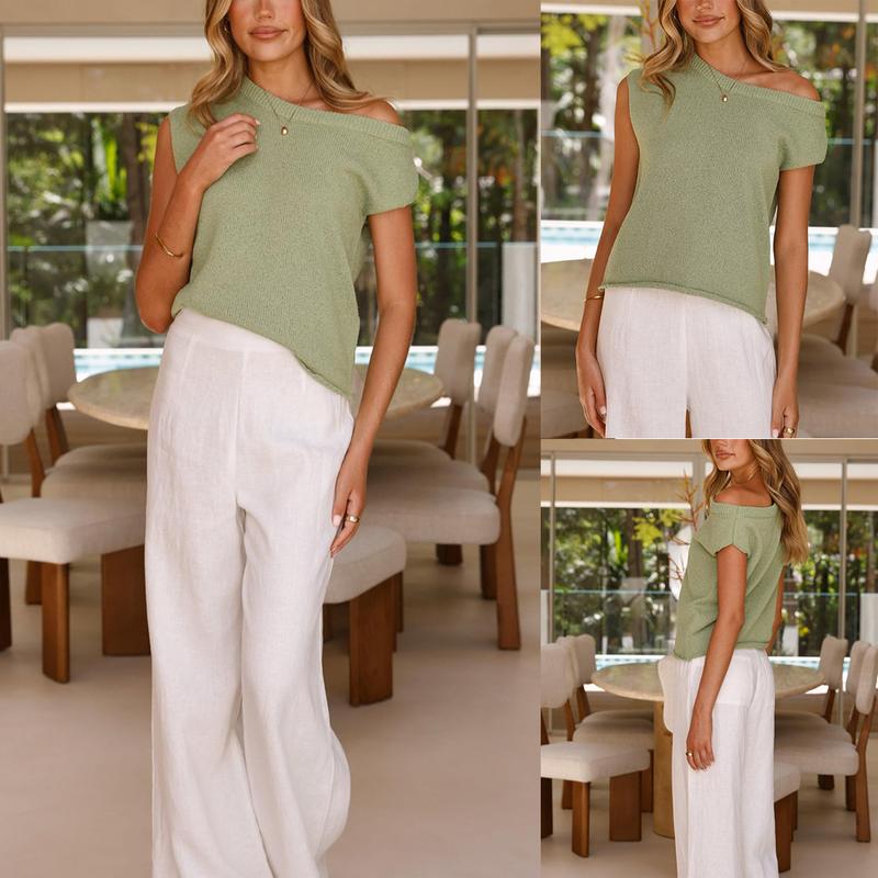 Off-Shoulder Knit Sweater Top