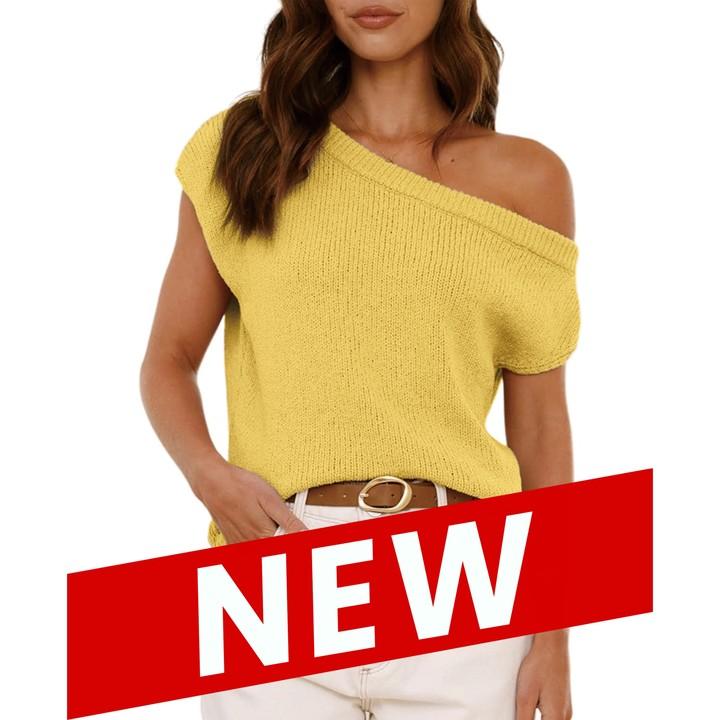 Off-Shoulder Knit Sweater Top