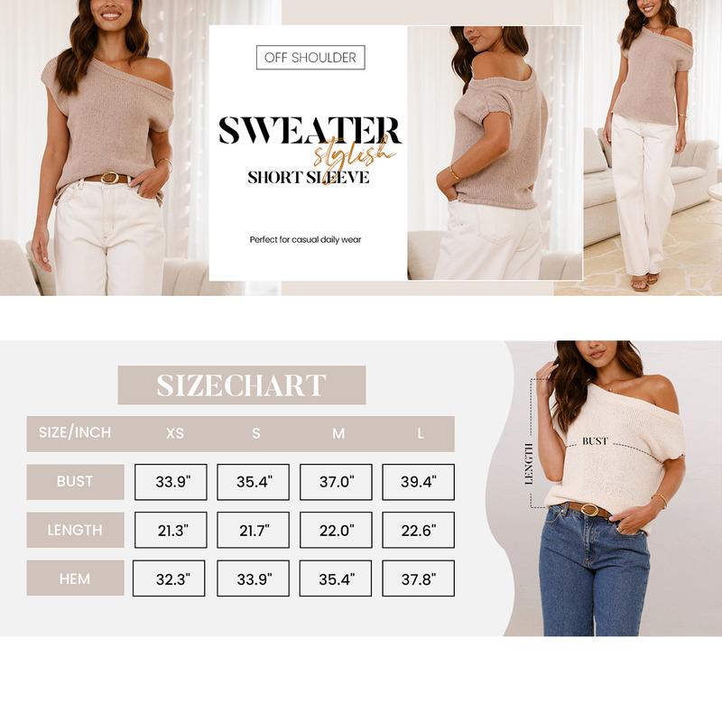 Off-Shoulder Knit Sweater Top